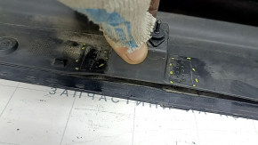 Right side sill for Volvo XC90 16-25 with seal, black, scratches, broken fasteners, torn seal
