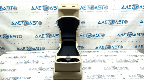 Rear seat armrest, 2nd row, Lexus RX350 RX450h, 10-15, beige leather, dented leather, needs cleaning