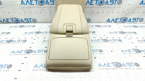 Rear seat armrest, 2nd row, Lexus RX350 RX450h, 10-15, beige leather, dented leather, needs cleaning