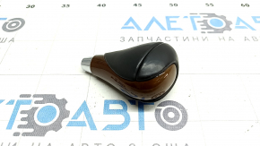 Lexus RX350 RX450h 10-15 leather gear knob, dark wood, worn leather