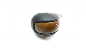 Lexus RX350 RX450h 10-15 leather gear knob, dark wood, worn leather