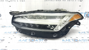 Left front headlight assembly for Volvo XC90 16-17 LED, web-shaped, polished