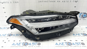 Volvo XC90 16-18 LED front right headlight assembly, sand, cracks in the glass, broken mount