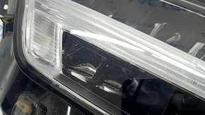 Volvo XC90 16-18 LED front right headlight assembly, sand, cracks in the glass, broken mount