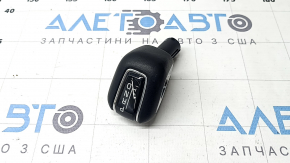 Volvo XC90 16-22 T5, T6 gear knob, black leather, chrome, scratches, worn