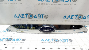 Upper trunk door molding with Ford Escape MK3 13-16 emblem, pre-restored, without camera, chrome, scratches