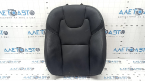 Volvo XC90 16-25 passenger seat back upholstery, black leather, heated, ready to clean