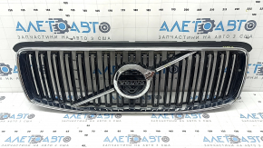 Black grille with Volvo XC90 16-19 badge, chrome frame, under the camera, bumpers