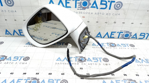 Left side mirror assembly for Lexus RX350 RX450h 10-15, 15 pins, auto-dimming, turn signal, backlight, white