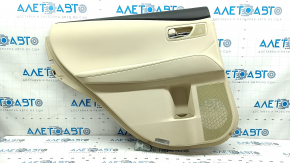 Rear left door panel for Lexus RX350 RX450h 13-15 beige with beige leather insert, beige leather armrest, with handle, without tweeter, for cleaning