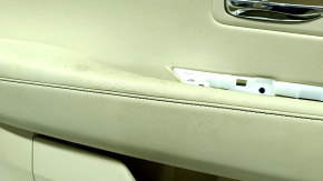 Front left door panel for Lexus RX350 RX450h 13-15, beige with beige leather insert, beige leather armrest, with handle, without tweeter, for cleaning