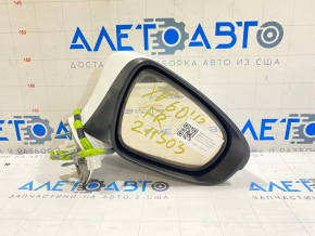 Right side mirror assembly for Lexus ES300h ES350 13-15, 13 pins, turn signal, white, cracked plastic