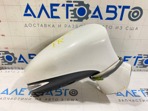 Right side mirror assembly for Lexus ES300h ES350 13-15, 13 pins, turn signal, white, cracked plastic