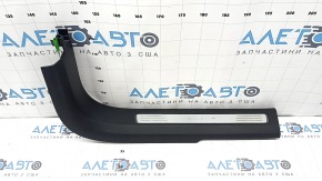 Volvo XC90 16-23 black front right inner door sill with chrome insert and backlight, scratches, broken connector mount