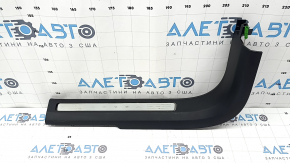 Volvo XC90 16-23 black front left inner door sill with chrome insert and backlight, scratches, broken backlight