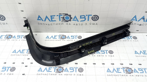Volvo XC90 16-23 black front left inner door sill with chrome insert and backlight, scratches, broken backlight