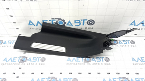 Rear left inner door sill plate for Volvo XC90 16-23 with backlight, black, scratches