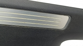 Rear left inner door sill plate for Volvo XC90 16-23 with backlight, black, scratches