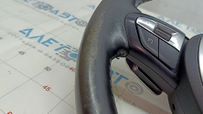 Steering wheel assembly BMW 4 F32/33/36 14-20 black leather, heated, M Sport, with airbag, with buttons, with paddle shifters, worn, scratches