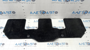 Set of floor mats for Volvo XC90 16-18 (3 rows), cloth, black, needs cleaning, driver's side is worn