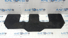 Set of floor mats for Volvo XC90 16-18 (3 rows), cloth, black, needs cleaning, driver's side is worn