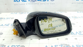 Right side mirror assembly BMW 4 F32/33/36 14-20 5-pin, turn signal, heated, Shadow-Line, graphite, scratched