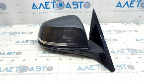 Right side mirror assembly BMW 4 F32/33/36 14-20 5-pin, turn signal, heated, Shadow-Line, graphite, scratched
