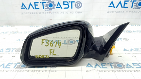 Left side mirror assembly BMW 4 F32/33/36 14-20 5-pin, turn signal, heated, Shadow-Line, graphite, worn