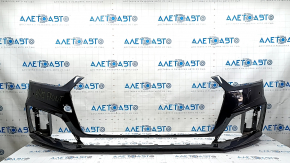 Bare front bumper for Audi A5 F5 18-19 S-Line with parking sensors, graphite, without plug, broken fasteners