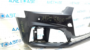 Bare front bumper for Audi A5 F5 18-19 S-Line with parking sensors, graphite, without plug, broken fasteners