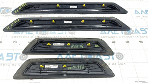 Set of exterior door sill trims for BMW 4 Series F36 15-20 Gran Coupe, black with chrome insert, M Sport, scratches