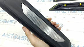 Set of exterior door sill trims for BMW 4 Series F36 15-20 Gran Coupe, black with chrome insert, M Sport, scratches