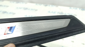 Set of exterior door sill trims for BMW 4 Series F36 15-20 Gran Coupe, black with chrome insert, M Sport, scratches