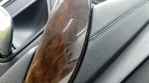 Rear left door panel for BMW 4 Series F36 15-20 Gran Coupe, with backlight, black leather, wood trim, scratches, dents, needs cleaning