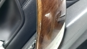 Rear left door panel for BMW 4 Series F36 15-20 Gran Coupe, with backlight, black leather, wood trim, scratches, dents, needs cleaning