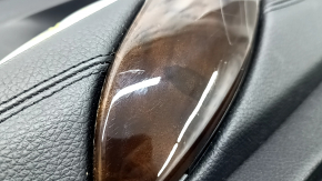 Rear left door panel for BMW 4 Series F36 15-20 Gran Coupe, with backlight, black leather, wood trim, scratches, dents, needs cleaning