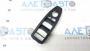 Front left window lift control trim for BMW 4 Series F36 15-18 Gran Coupe, black, auto-folding, scratches, worn