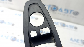 Front left window lift control trim for BMW 4 Series F36 15-18 Gran Coupe, black, auto-folding, scratches, worn