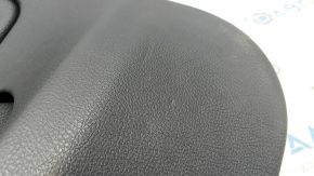Front left door panel for a BMW 4 Series F36 15-20 Gran Coupe, with backlighting, black leather, wood trim, peeling handle cover, broken mount, scratches, dents, needs cleaning