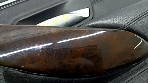 Front right door panel for BMW 4 Series F36 15-20 Gran Coupe, with backlighting, black leather, wood insert, peeling handle cover, scratches, needs cleaning