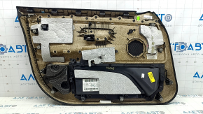 Front right door panel for BMW 4 Series F36 15-20 Gran Coupe, with backlighting, black leather, wood insert, peeling handle cover, scratches, needs cleaning