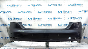 Bare rear bumper for Audi A5 F5 18-19 S-Line with parking sensors, missing tow hook cap, graphite