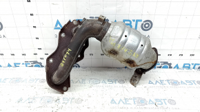 Lexus RX450h 10-15 rear exhaust manifold with catalytic converter, rusty