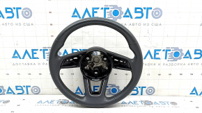 Audi A5 F5 18-19 steering wheel, bare, gray leather, heated, paddle shifters, no buttons or paddles, scratches