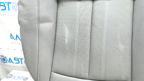 Rear seats, 2nd row, lower part, Audi A5 F5 18-19, 5D leather, gray with perforation, Sport, worn, needs cleaning