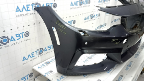 Bare front bumper BMW 4 F32/33/36 14-20 for parking sensors and headlight washers, without PMA, M Pack, graphite, scratches, pressed, broken fasteners