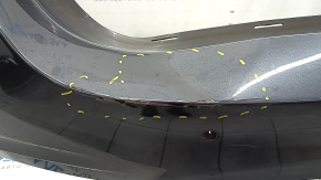 Bare rear bumper BMW 4 Series F36 15-20 Gran Coupe, for parking sensors, M Pack, graphite, broken fasteners, pressed, scratches, deformed