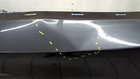 Bare rear bumper BMW 4 Series F36 15-20 Gran Coupe, for parking sensors, M Pack, graphite, broken fasteners, pressed, scratches, deformed