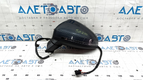 Left side mirror assembly for Audi A5 F5 18-19 5D, 15 pins, graphite, heated, turn signal, auto-dimming, BSM, auto-folding