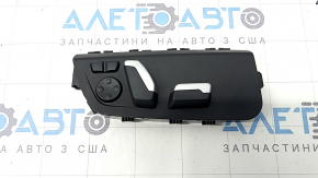 BMW 4 Series F36 15-20 Gran Coupe passenger seat control, with lumbar and side support, Sport, black with chrome